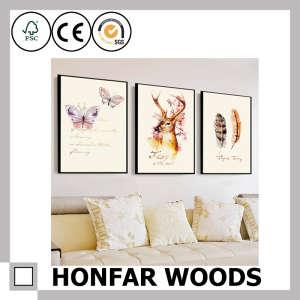 Modern Black Wood Painting Poster Frame for Hotel Guest Room