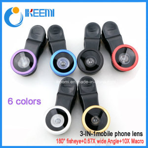 New 2017 Products Mobile Phone Camera Lens, 3 In1 Universal Clip Lens for for All Phones